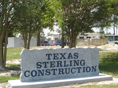 custom precast concrete sign